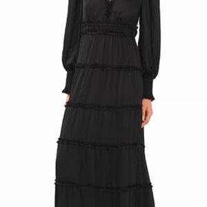 CeCe Black Long Sleeve Dress